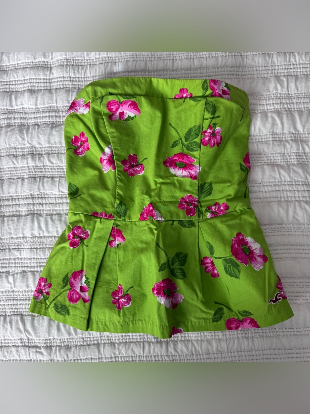 Strapless Peplum Top